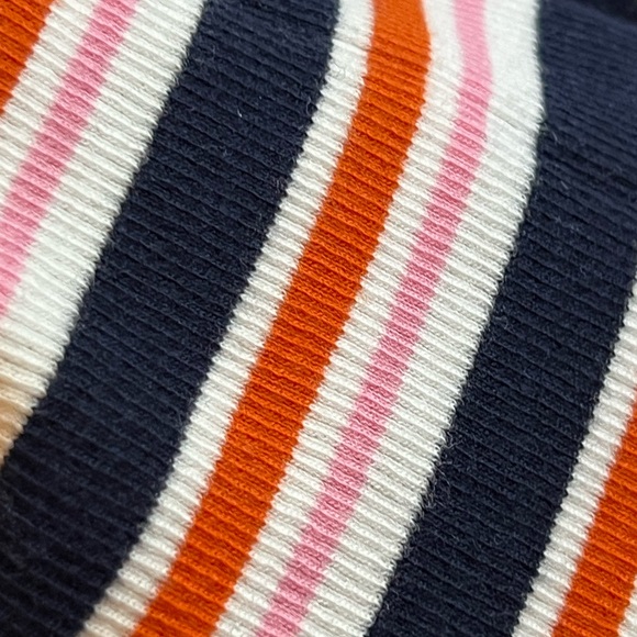 LOFT Boatneck Pink,orange and navy stripe - size XL - Picture 3 of 6